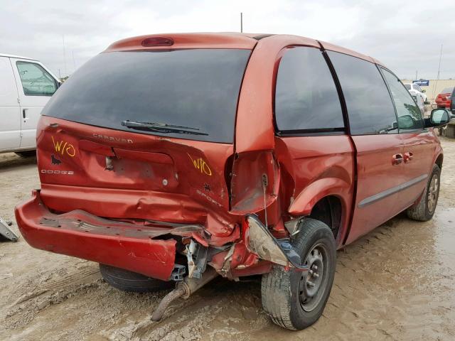 1B4GP45392B679808 - 2002 DODGE CARAVAN SP RED photo 4