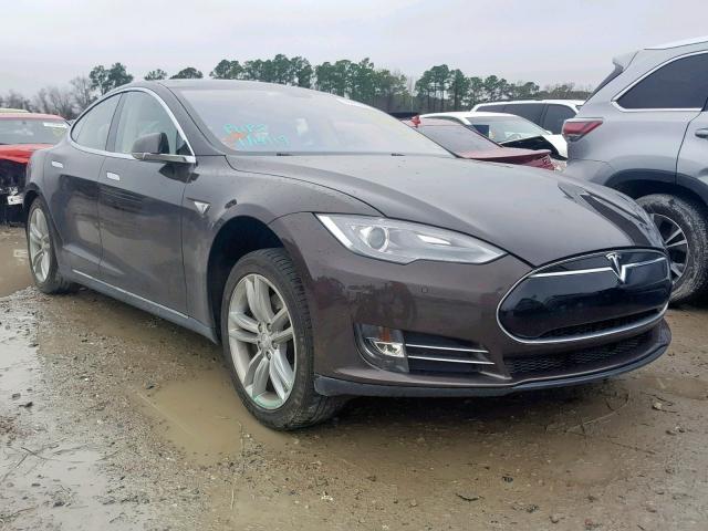 5YJSA1S10EFP30341 - 2014 TESLA MODEL S BROWN photo 1