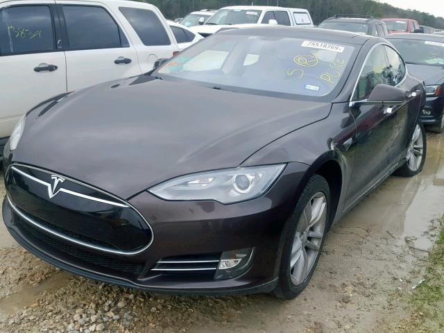 5YJSA1S10EFP30341 - 2014 TESLA MODEL S BROWN photo 2