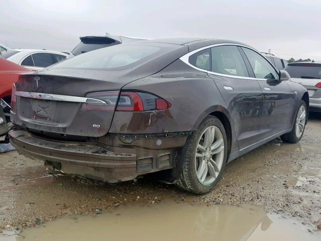 5YJSA1S10EFP30341 - 2014 TESLA MODEL S BROWN photo 4