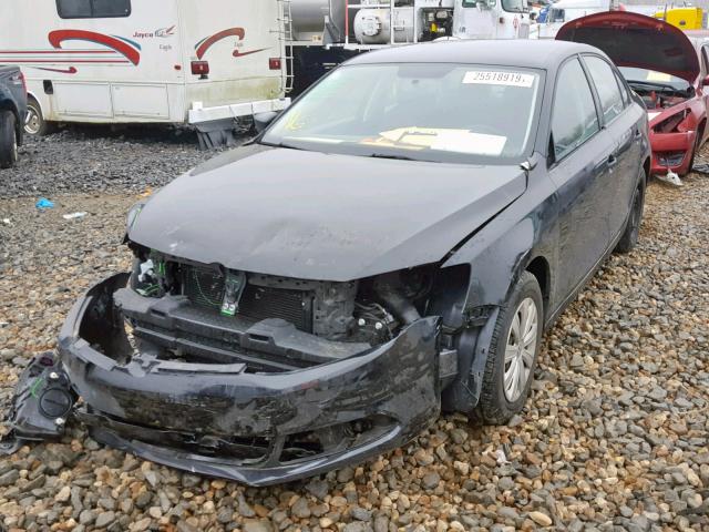 3VW2K7AJ0EM432303 - 2014 VOLKSWAGEN JETTA BASE BLACK photo 2