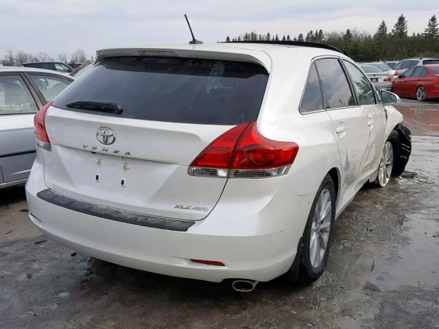 4T3BA3BB5GU077913 - 2016 TOYOTA VENZA XLE WHITE photo 4