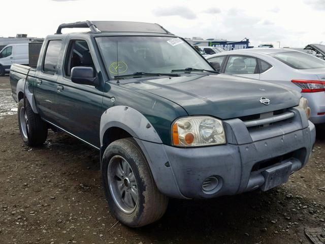 1N6ED27T61C300712 - 2001 NISSAN FRONTIER C GREEN photo 1