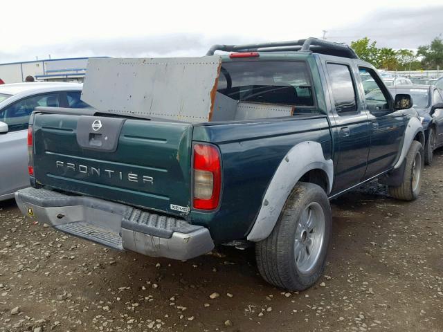 1N6ED27T61C300712 - 2001 NISSAN FRONTIER C GREEN photo 4