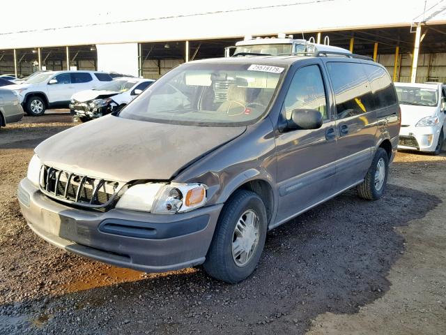 1GNDX03E5YD100983 - 2000 CHEVROLET VENTURE BROWN photo 2