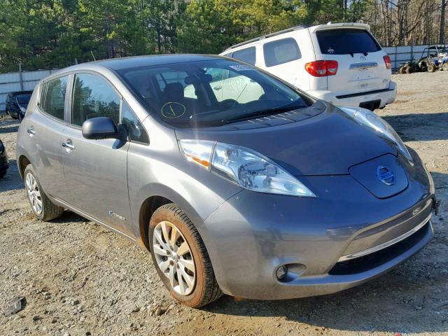 1N4AZ0CP3FC327301 - 2015 NISSAN LEAF S GRAY photo 1