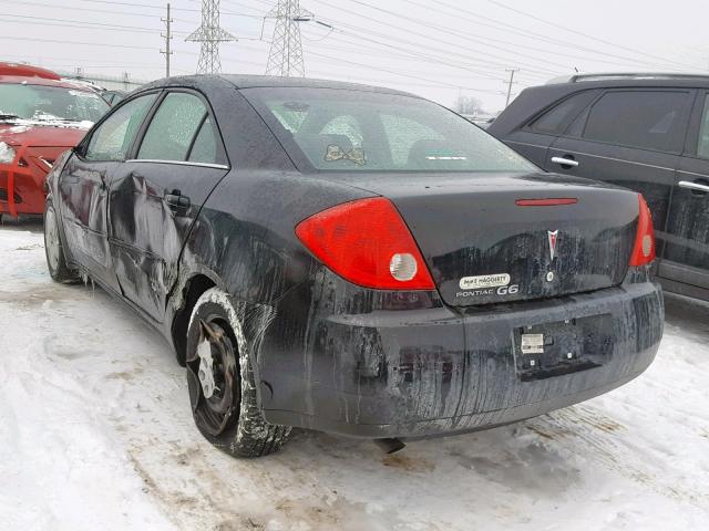 1G2ZF58B174273772 - 2007 PONTIAC G6 VALUE L BLACK photo 3