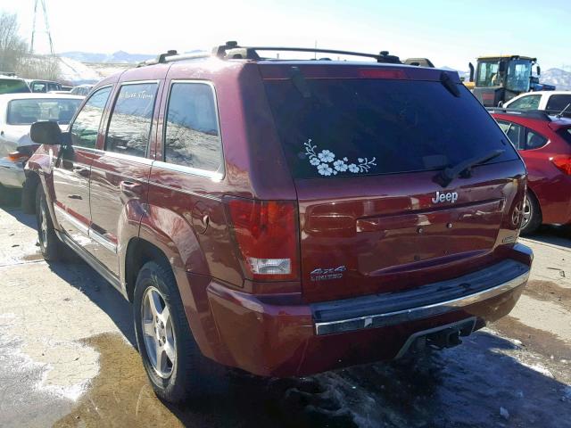 1J8HR58237C552363 - 2007 JEEP GRAND CHER MAROON photo 3