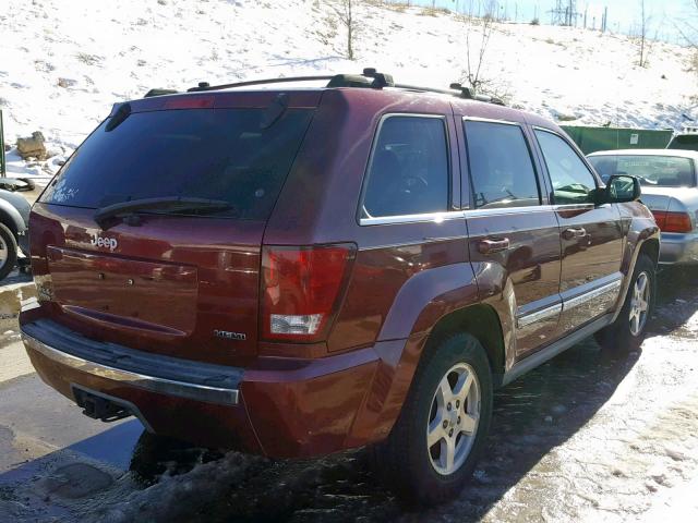 1J8HR58237C552363 - 2007 JEEP GRAND CHER MAROON photo 4