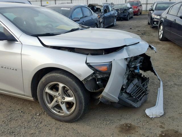 1G1ZB5ST1GF356222 - 2016 CHEVROLET MALIBU LS SILVER photo 9