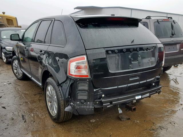 2FMDK4JC5ABA44499 - 2010 FORD EDGE SEL BLACK photo 3