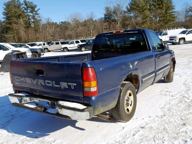 1GCEC14W9YE267251 - 2000 CHEVROLET SILVERADO BLUE photo 4