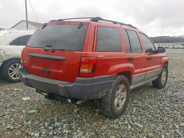 1J4GW48S9YC255597 - 2000 JEEP GRAND CHER RED photo 4