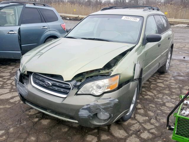 4S4BP61C677326740 - 2007 SUBARU LEGACY OUT GREEN photo 2