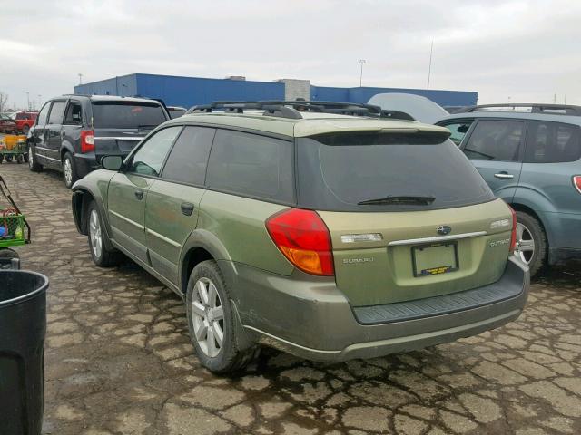 4S4BP61C677326740 - 2007 SUBARU LEGACY OUT GREEN photo 3