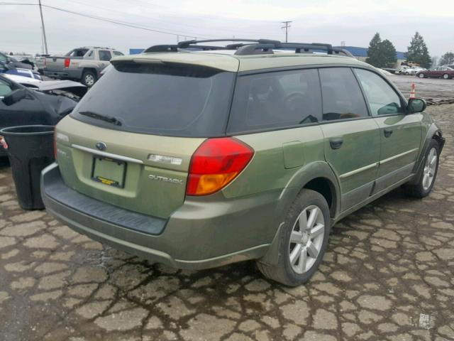 4S4BP61C677326740 - 2007 SUBARU LEGACY OUT GREEN photo 4