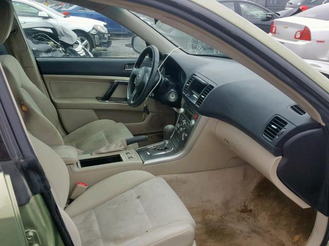 4S4BP61C677326740 - 2007 SUBARU LEGACY OUT GREEN photo 5