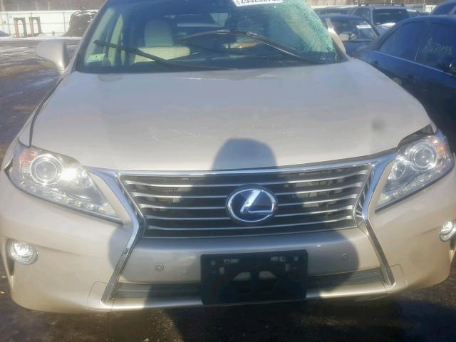 2T2BC1BA1FC001907 - 2015 LEXUS RX 450H BEIGE photo 7