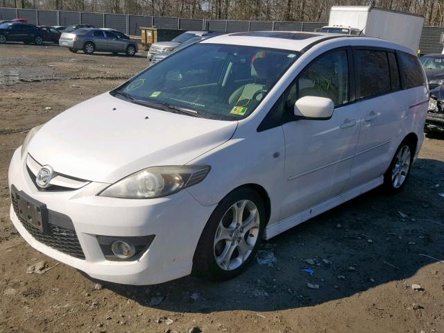 JM1CR293280309346 - 2008 MAZDA 5 WHITE photo 2