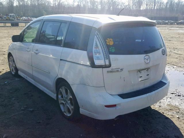 JM1CR293280309346 - 2008 MAZDA 5 WHITE photo 3