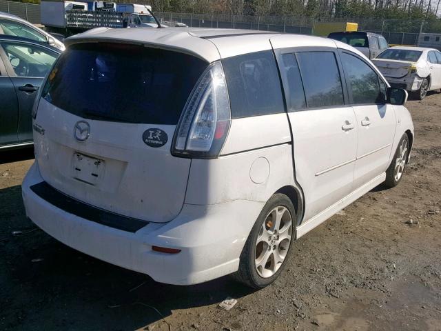 JM1CR293280309346 - 2008 MAZDA 5 WHITE photo 4