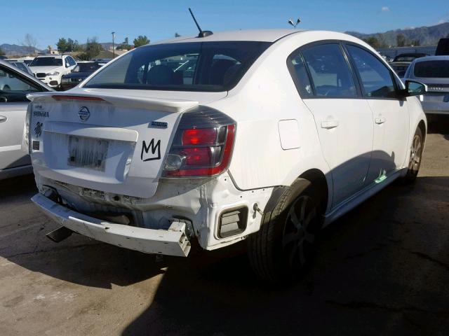 3N1AB6AP2CL653064 - 2012 NISSAN SENTRA 2.0 WHITE photo 4