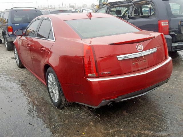 1G6DF5EY9B0134023 - 2011 CADILLAC CTS LUXURY RED photo 3