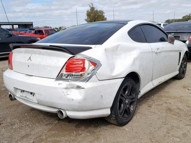 KMHHM65D85U165313 - 2005 HYUNDAI TIBURON WHITE photo 4