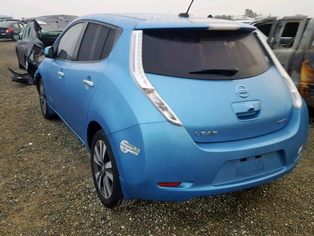 1N4AZ0CP3DC417061 - 2013 NISSAN LEAF S BLUE photo 3