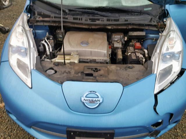 1N4AZ0CP3DC417061 - 2013 NISSAN LEAF S BLUE photo 7