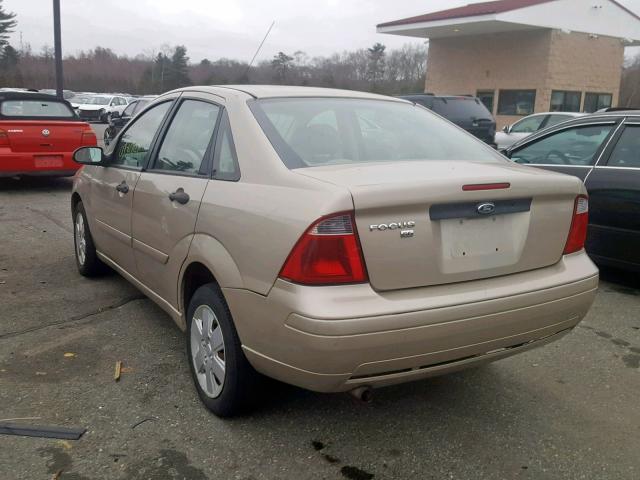 1FAFP34N97W166091 - 2007 FORD FOCUS ZX4 GOLD photo 3