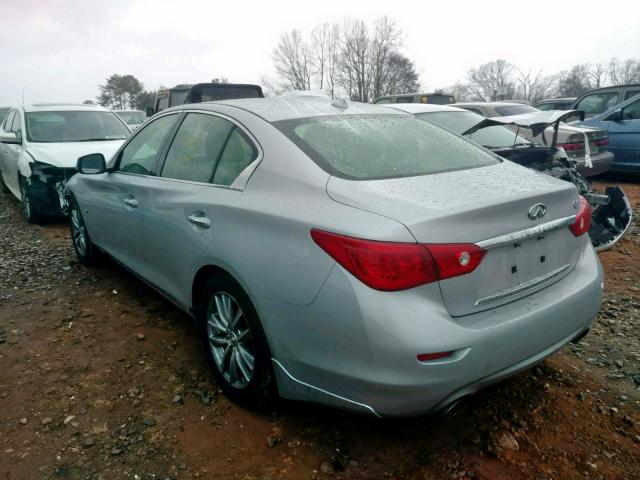 JN1BV7AP5EM673562 - 2014 INFINITI Q50 BASE SILVER photo 3