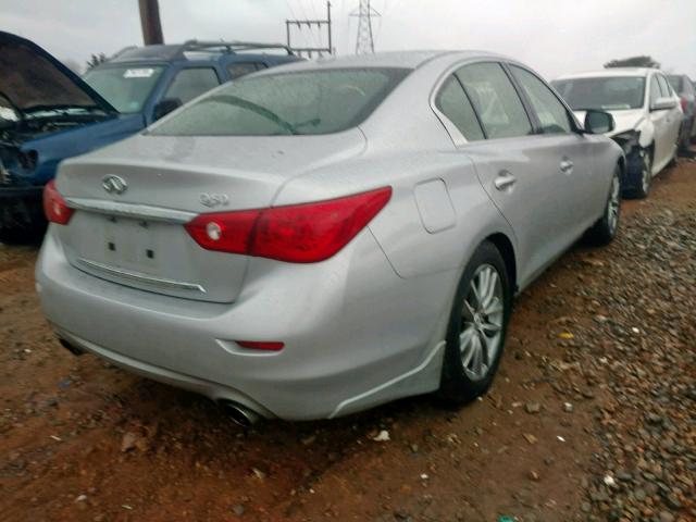 JN1BV7AP5EM673562 - 2014 INFINITI Q50 BASE SILVER photo 4