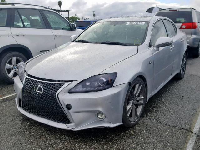 JTHBF5C26C5171942 - 2012 LEXUS IS 250 SILVER photo 2