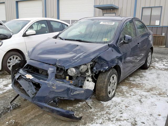 1G1JA5SH8F4198046 - 2015 CHEVROLET SONIC LS BLUE photo 2
