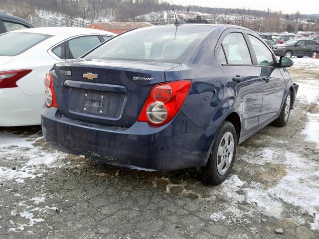 1G1JA5SH8F4198046 - 2015 CHEVROLET SONIC LS BLUE photo 4