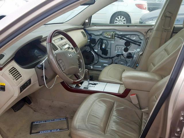 KMHFC46F17A180125 - 2007 HYUNDAI AZERA SE GOLD photo 5