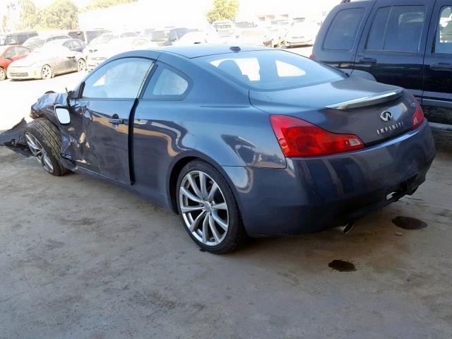 JNKCV64E88M107145 - 2008 INFINITI G37 BASE BLUE photo 3