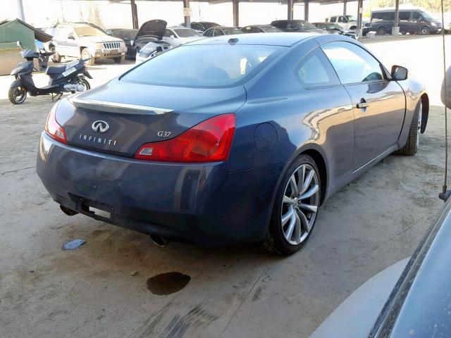 JNKCV64E88M107145 - 2008 INFINITI G37 BASE BLUE photo 4