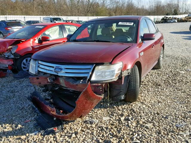 1FAHP24W48G147858 - 2008 FORD TAURUS SEL RED photo 2