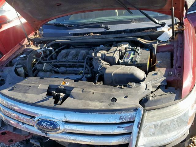 1FAHP24W48G147858 - 2008 FORD TAURUS SEL RED photo 7