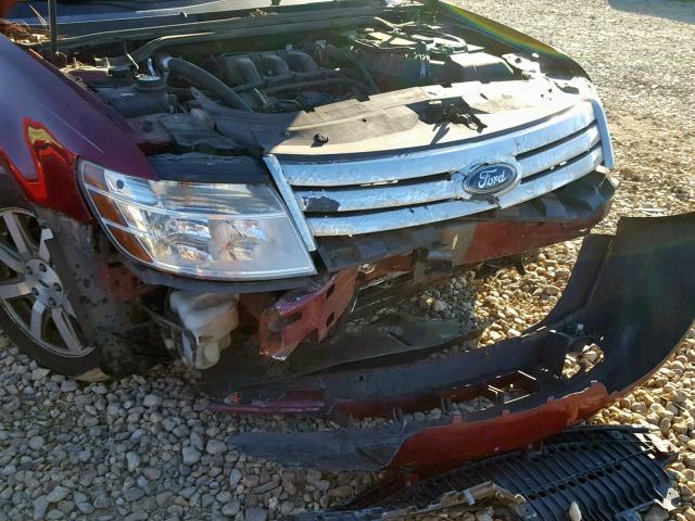 1FAHP24W48G147858 - 2008 FORD TAURUS SEL RED photo 9