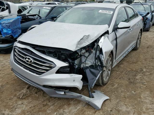 5NPE34AF0FH103356 - 2015 HYUNDAI SONATA SPO SILVER photo 2