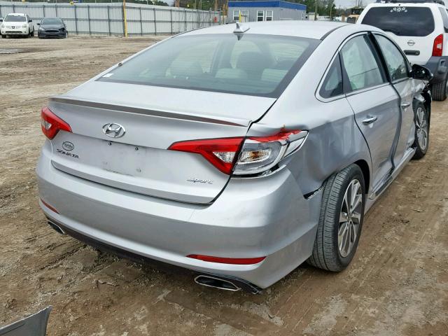 5NPE34AF0FH103356 - 2015 HYUNDAI SONATA SPO SILVER photo 4