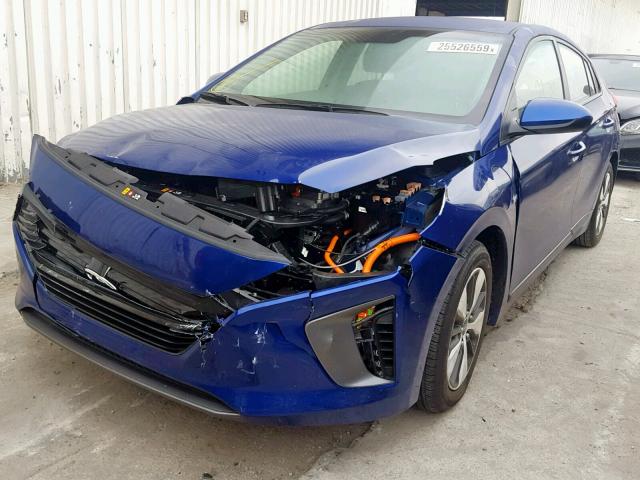 KMHC65LD0KU115843 - 2019 HYUNDAI IONIQ  BLUE photo 2