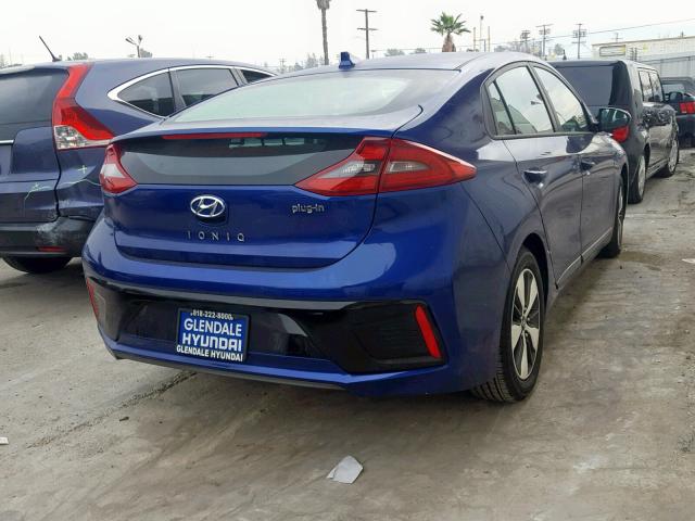 KMHC65LD0KU115843 - 2019 HYUNDAI IONIQ  BLUE photo 4