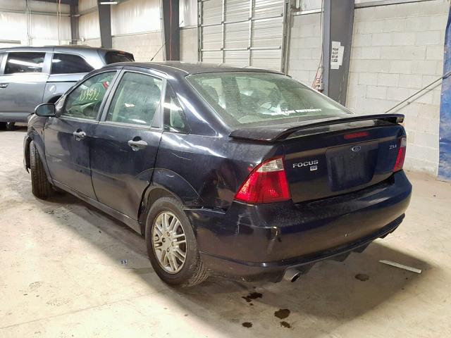 1FAFP34N86W161592 - 2006 FORD FOCUS ZX4 BLACK photo 3