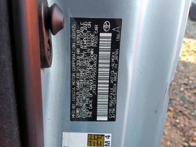 JTKDE177950046082 - 2005 TOYOTA SCION TC Gümüş foto 10