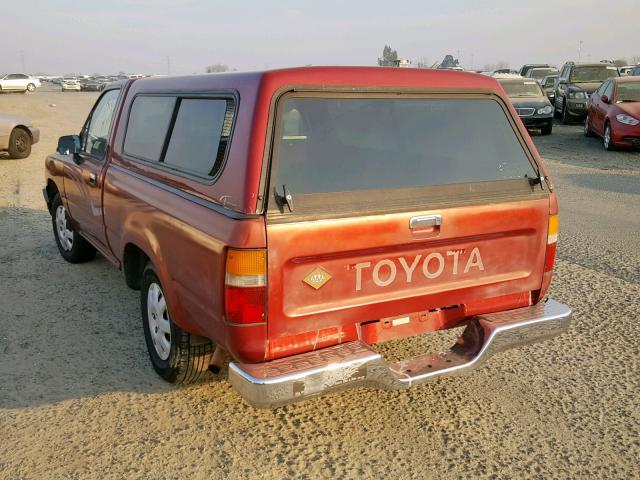 JT4RN81P7K0034118 - 1989 TOYOTA PICKUP 1/2 RED photo 3