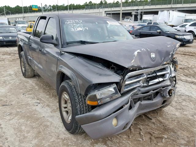 1D7HL48N63S104282 - 2003 DODGE DAKOTA QUA GRAY photo 1